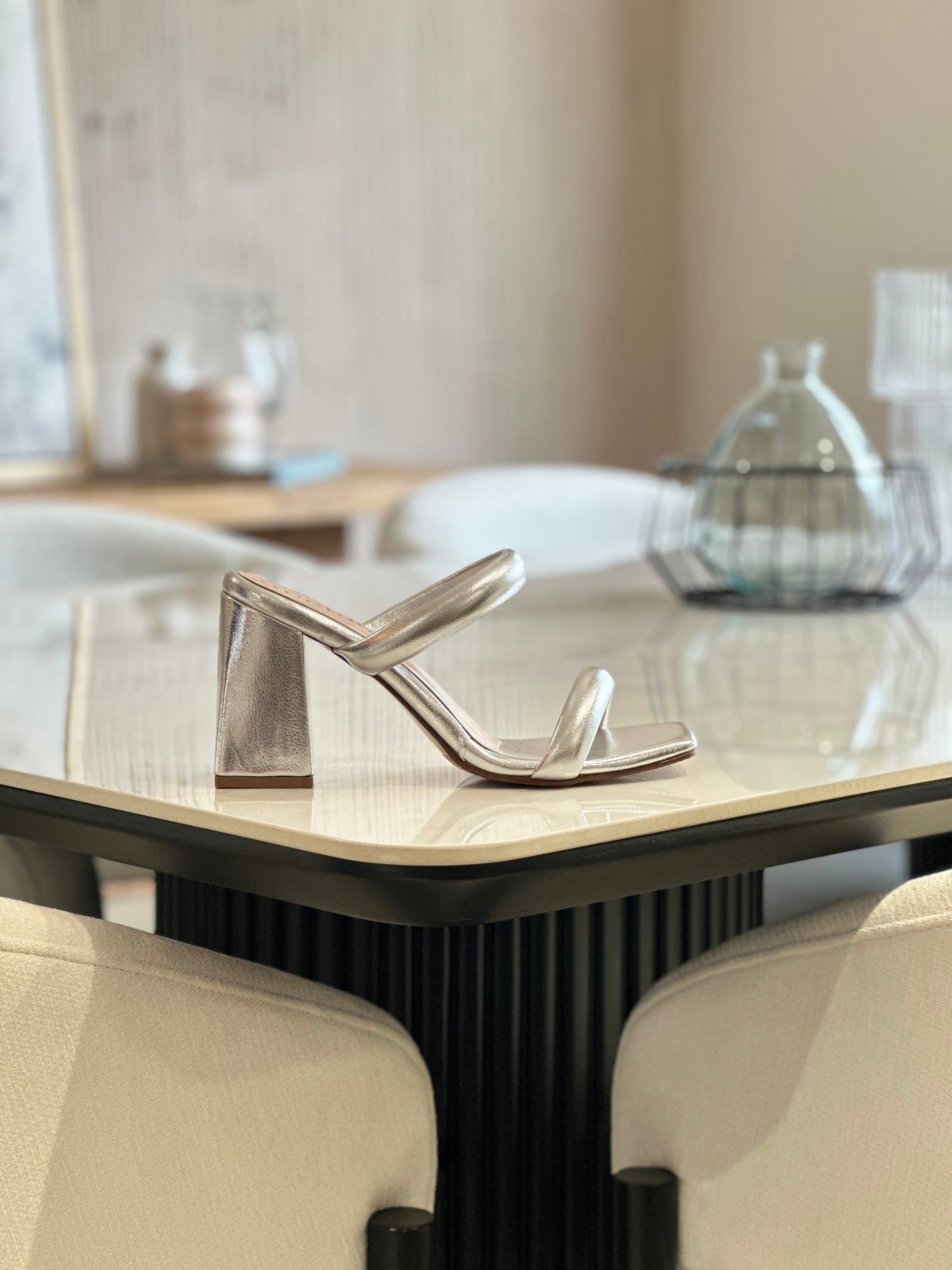 TACONES SANTORINI EN PLATA
